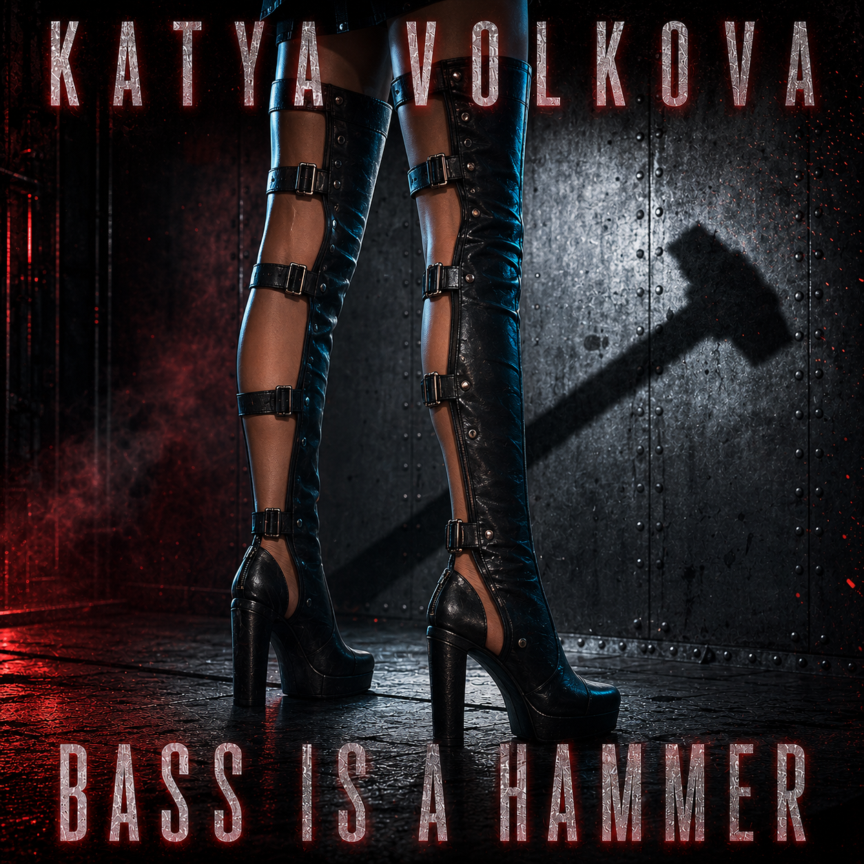Bass Is a Hammer single cover by Katya Volkova